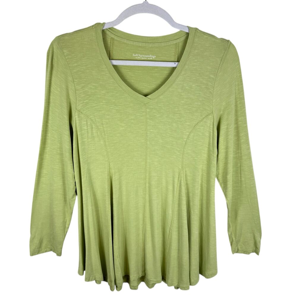 Soft Surroundings Light Green Blouse